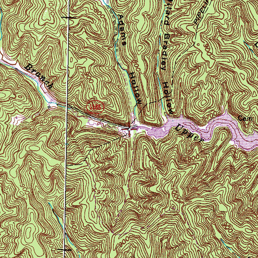 Topographic Map of Midway Church, KY