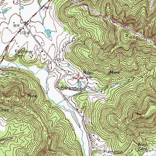 Topographic Map of Miles Cemetery, KY