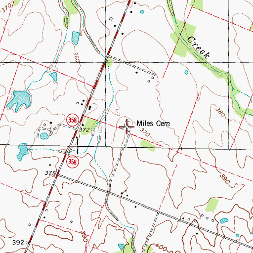Topographic Map of Miles Cemetery, KY