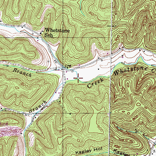 Topographic Map of Mill Branch, KY