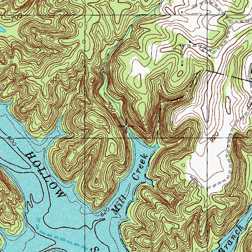 Topographic Map of Mill Creek, KY