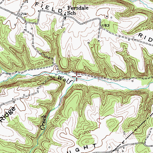 Topographic Map of Mill Creek, KY