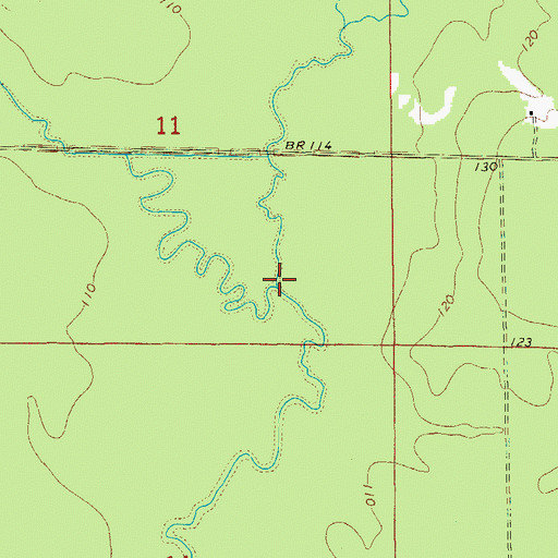 Topographic Map of Hanks Creek, AR