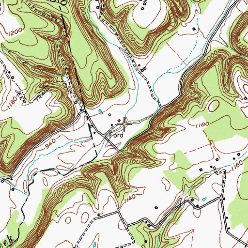Topographic Map of Mill Creek, KY
