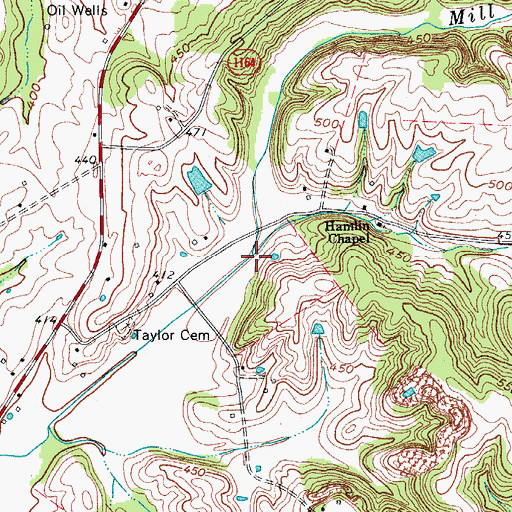 Topographic Map of Mill Creek, KY
