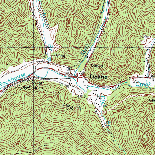 Topographic Map of Mill Creek, KY