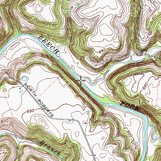 Topographic Map of Mill Creek, KY