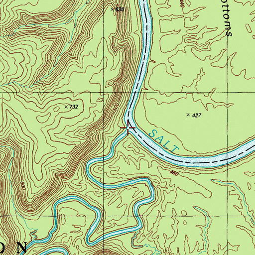 Topographic Map of Mill Creek, KY
