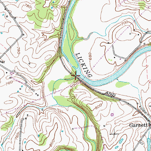 Topographic Map of Mill Creek, KY