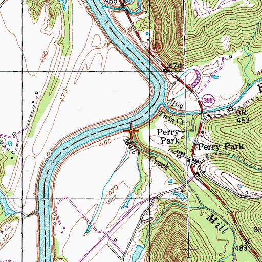 Topographic Map of Mill Creek, KY