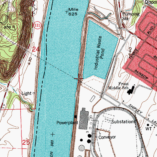 Topographic Map of Mill Creek, KY