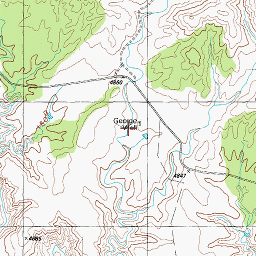 Topographic Map of George Well, AZ