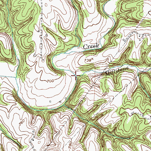 Topographic Map of Millstone Branch, KY