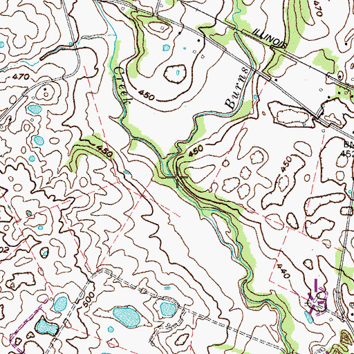 Topographic Map of Millwood Creek, KY