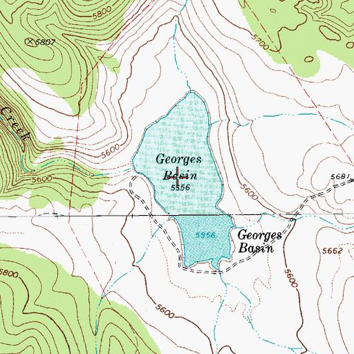 Topographic Map of Georges Basin, AZ
