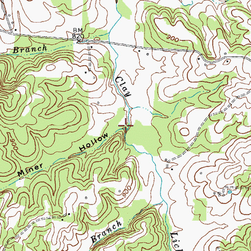 Topographic Map of Miner Hollow, KY