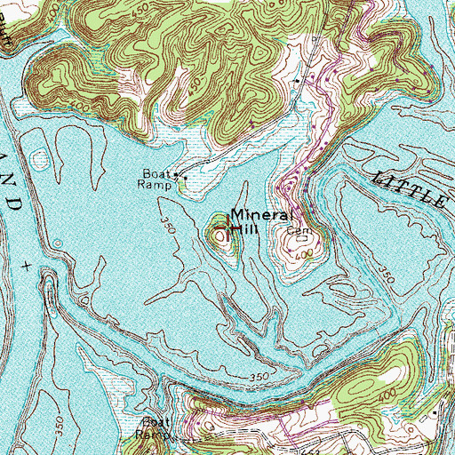 Topographic Map of Mineral Hill, KY