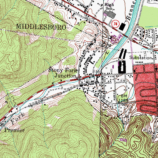 Topographic Map of Mingo Hollow, KY