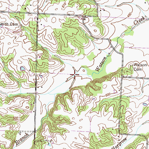 Topographic Map of Minnow Branch, KY