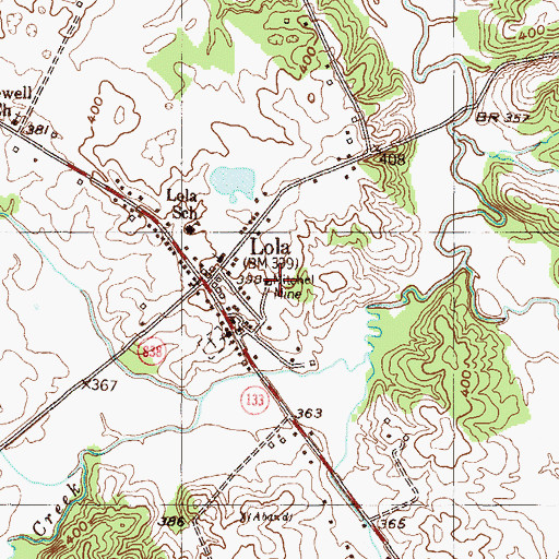 Topographic Map of Mitchel Mine, KY