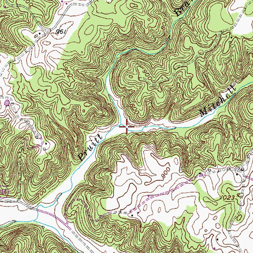 Topographic Map of Mitchell Branch, KY