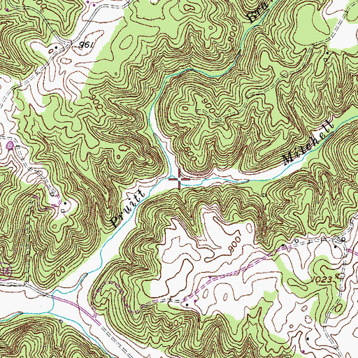 Topographic Map of Mitchell Branch, KY