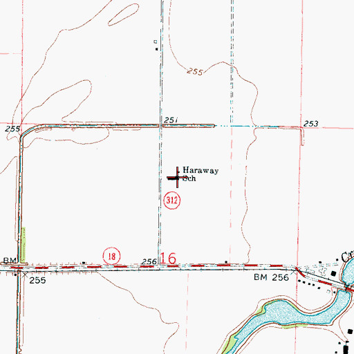 Topographic Map of Haraway School, AR