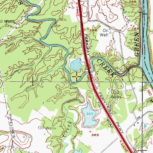 Topographic Map of Mock Roy Creek, KY