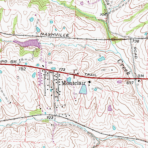 Topographic Map of Montclair, KY