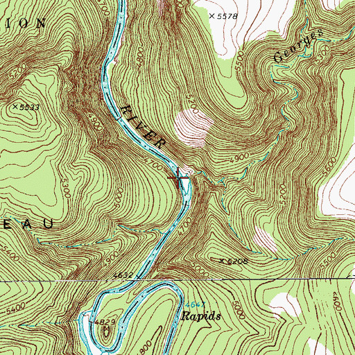 Topographic Map of Georges Basin Creek, AZ