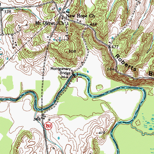 Topographic Map of Montgomery Bridge, KY