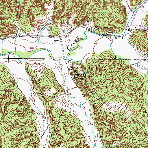 Topographic Map of Moore Cemetery, KY