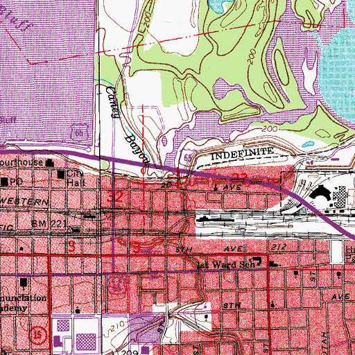 Topographic Map of Harding Drain, AR