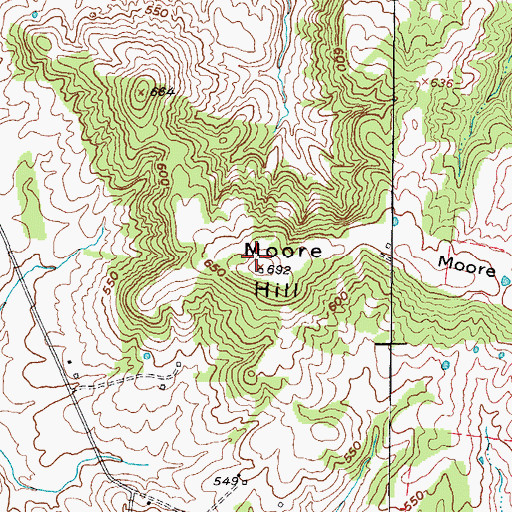 Topographic Map of Moore Hill, KY