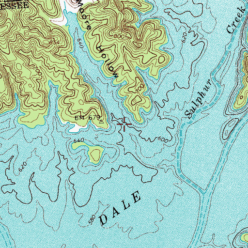 Topographic Map of Moore Hollow, TN