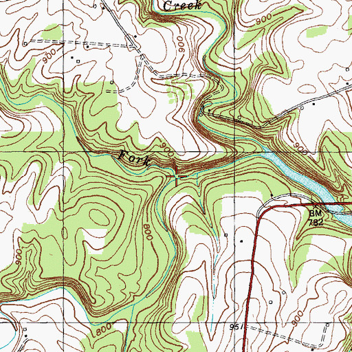 Topographic Map of Moores Fork, KY