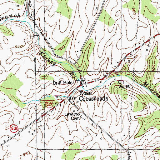 Topographic Map of Moores School, KY