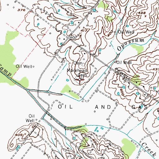 Topographic Map of Morehead Cemetery, KY