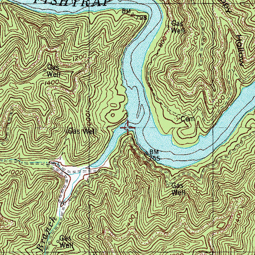 Topographic Map of Morgan Branch, KY