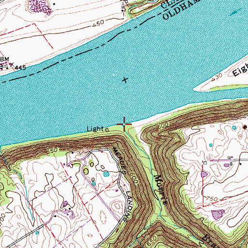 Topographic Map of Morris Branch, KY