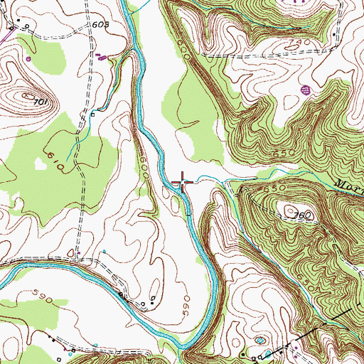 Topographic Map of Morrison Branch, KY