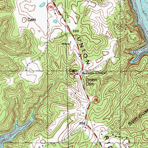 Topographic Map of Morrow Chapel, KY