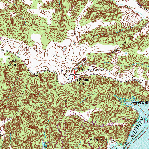 Topographic Map of Morse Cemetery, KY