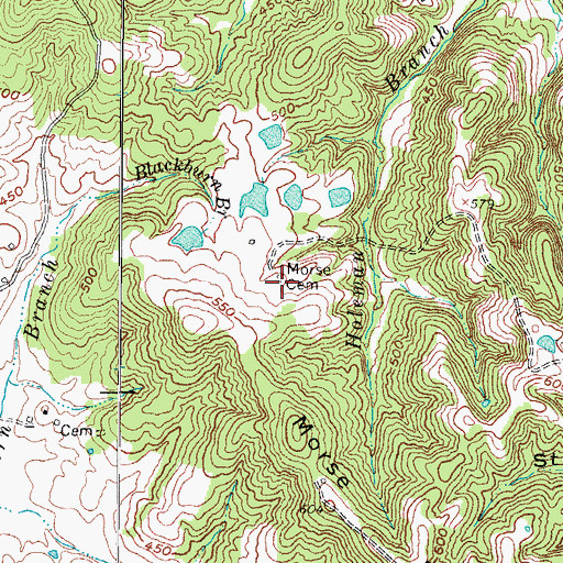 Topographic Map of Morse Cemetery, KY