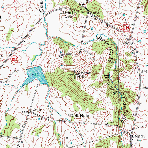 Topographic Map of Morse Hill, KY