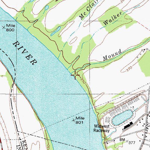 Topographic Map of Mound Slough, KY