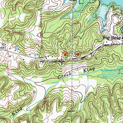 Topographic Map of Mount Carmel United Methodist Church, KY