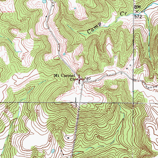 Topographic Map of Mount Carmel United Methodist Church, KY