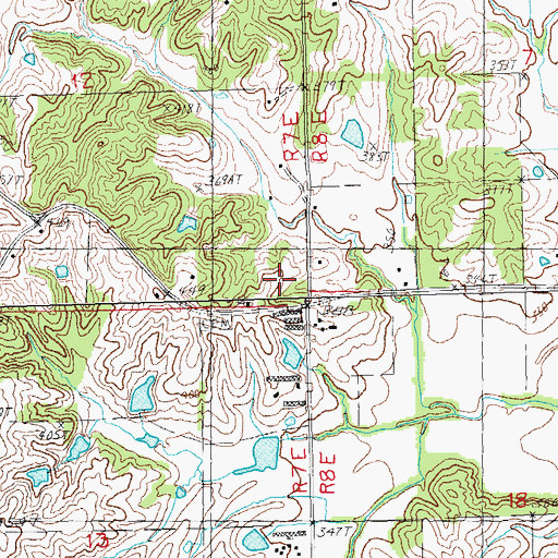 Topographic Map of Harmony Church, AR
