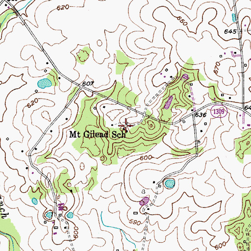 Topographic Map of Mount Gilead School, KY
